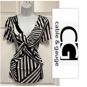 Cable & Gauge Criss Cross Knotted Top